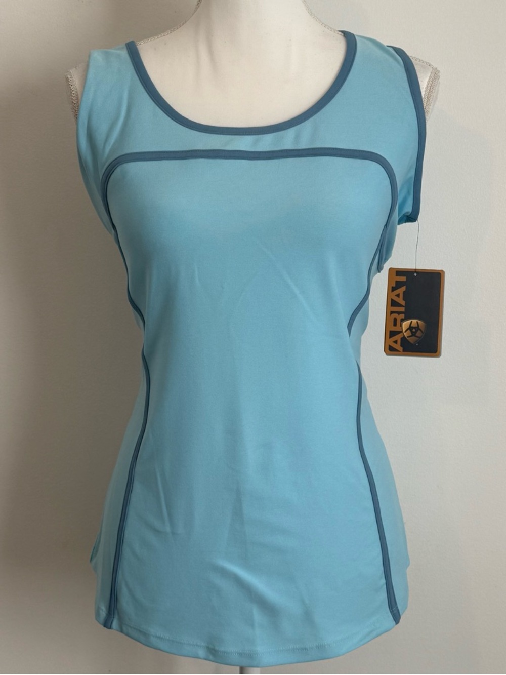 NWT Ariat Ventura Tank Top Blue Moisture Wicking Athletic Sleeveless Shirt Large